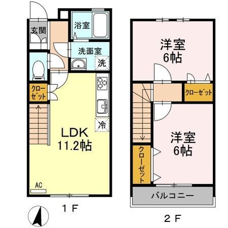 煉瓦館シャレーの物件間取画像